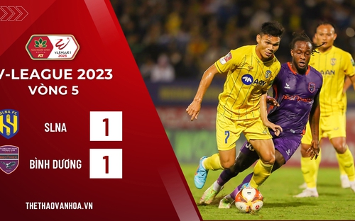 SLNA 1-1 Bình Dương: Đội chủ nhà thoát thua