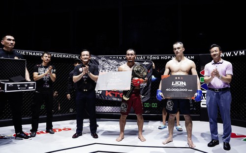 Trần Quang Lộc bảo vệ thành công đai vô địch MMA Lion Championship