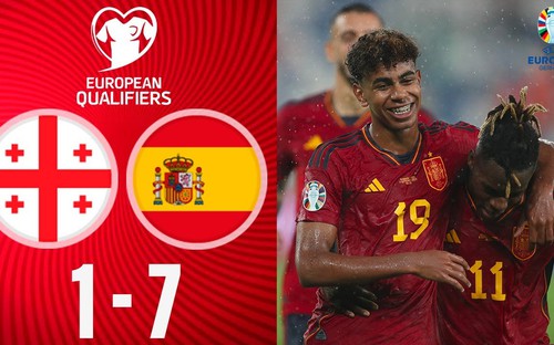 VIDEO highlights Georgia 1-7 Tây Ban Nha. Kết quả bóng đá vòng loại EURO 2024