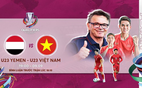 VIDEO VTV5 trực tiếp bóng đá U23 Yemen vs U23 Việt Nam (19h hôm nay). Xem U23 VN