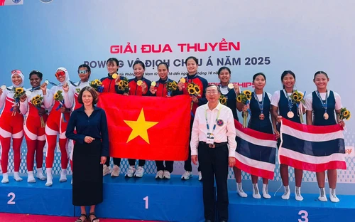 Đội tuyển rowing Việt Nam thi đấu ấn tượng tại Giải vô địch châu Á 