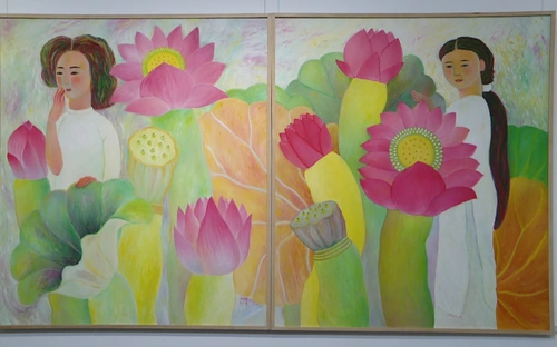 Màu cổ tích mộng mơ trong triển lãm “Mùa mới” của vợ chồng họa sĩ