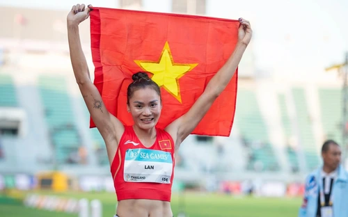 Quách Thị Lan lần đầu giành HCV nội dung 400m rào nữ tại SEA Games 