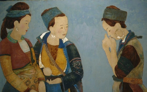 Vẻ đẹp thanh tao mà lộng lẫy trong tranh sơn mài của họa sĩ Nguyễn Thị Quế