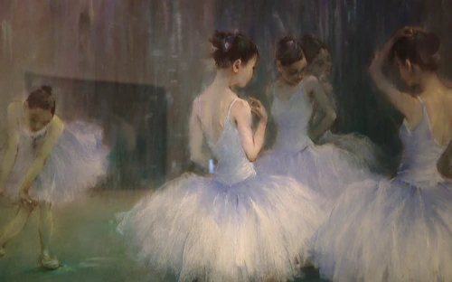 Chiêm ngưỡng vẻ đẹp của vũ công ballet trong tranh phấn màu