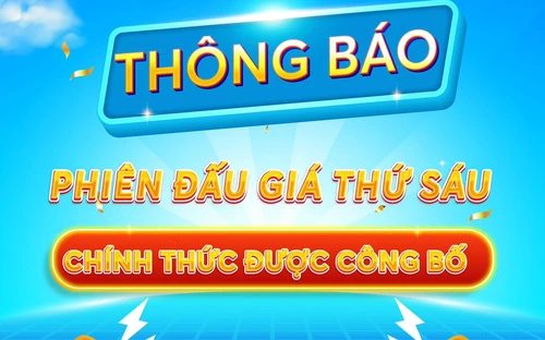 Thông báo: Thời gian đấu giá trực tuyến biến số xe - phiên đấu giá thứ sáu