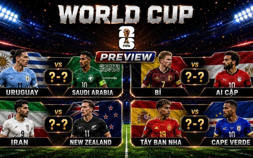 VIDEO Bản tin PREVIEW WORLD CUP 2026 ngày 14/6: Tây Ban Nha thị uy sức mạnh, ứng viên vô địch mạo hiểm với Yamal