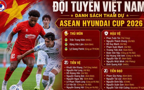 Đội tuyển Việt Nam chốt danh sách 26 cầu thủ dự ASEAN Cup 2026