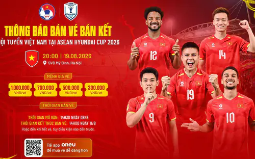 ASEAN Cup 2026: Vé xem tuyển Việt Nam đá bán kết bắt đầu tăng nhiệt