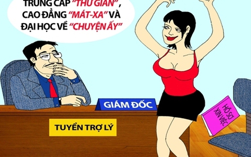 Tuyển thư ký - Tranh của họa sĩ NOP