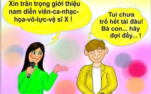 Trổ tài - Tranh của họa sĩ Mai Sơn
