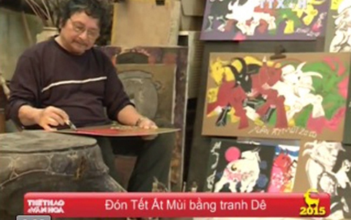 Đón Tết Ất Mùi bằng tranh dê