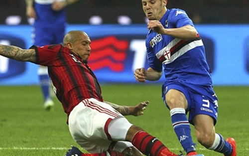 AC Milan 1-1 Sampdoria: Nigel De Jong giải cứu Rossoneri