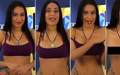 Giữ lời hứa, phóng viên truyền hình khỏa thân vì tuyển Venezuela