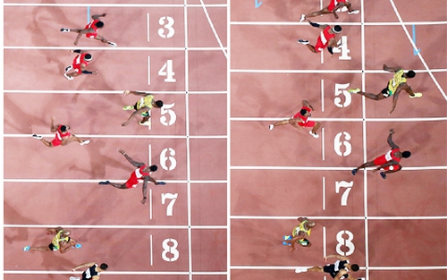 Xem lại pha so tài kịch tính Usain Bolt - Gatlin