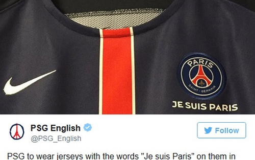 PSG ra mẫu áo đặc biệt tưởng niệm nạn nhân vụ khủng bố Paris