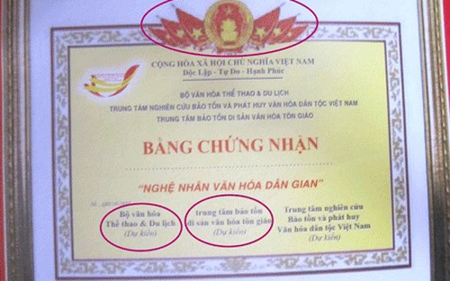 Nghệ nhân 'bị' kêu gọi đóng 30 triệu đồng để 'được' vinh danh
