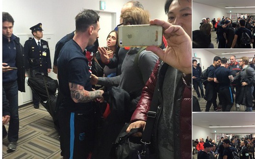 Messi và Mascherano bị 'người nhà' lăng mạ tại sân bay Tokyo