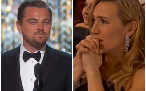 'Nàng Rose' bật khóc khi 'chàng Jack' Leonardo DiCaprio nhận Oscar
