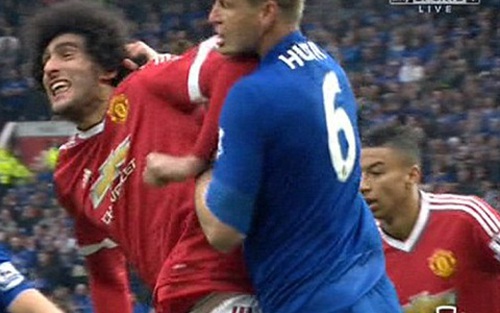 Chơi xấu nhau, Fellaini và Huth cùng bị treo giò 3 trận