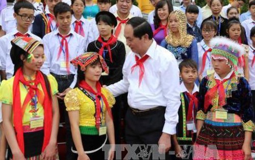 Chủ tịch nước Trần Đại Quang: Chăm sóc, giáo dục và bảo vệ trẻ em là vấn đề có tính chiến lược