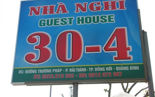 Danh sách nhà nghỉ ở Quảng Bình
