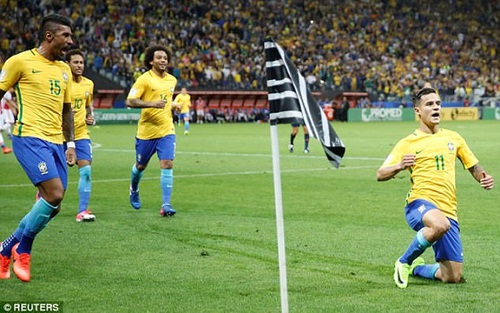 Brazil giành vé dự World Cup 2018 đầu tiên