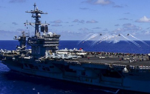 Tàu sân bay Mỹ USS Carl Vinson sắp tập trận với tàu chiến Nhật Bản