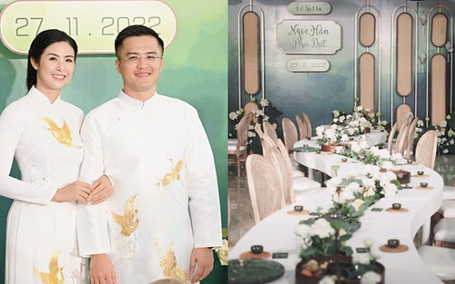 Lễ ăn hỏi Hoa hậu Ngọc Hân: Không gian cực đặc biệt do chính cô dâu lên ý tưởng