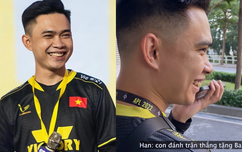 Xúc động khoảnh khắc tuyển thủ V Gaming ngại ngùng: ‘Con giành chiến thắng làm quà sinh nhật tặng ba đó’