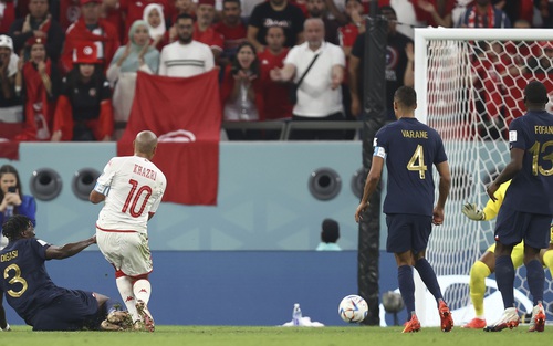 VIDEO bàn thắng Tunisia 1-0 Pháp