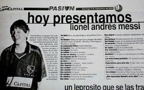 Bài phỏng vấn đầu tiên của Messi gây sốt