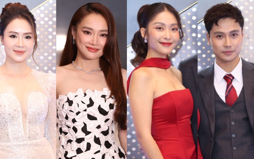 Thảm đỏ VTV Awards: Nhã Phương - Hồng Diễm đọ sắc, Thanh Sơn - Khả Ngân "dính như sam" 