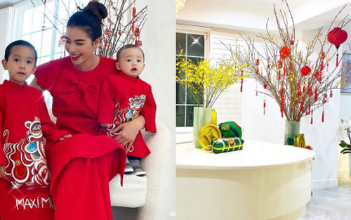 Phạm Hương hé lộ trọn biệt thự ngập sắc Xuân, nói 1 câu gây chú ý khi đón Tết ở Mỹ