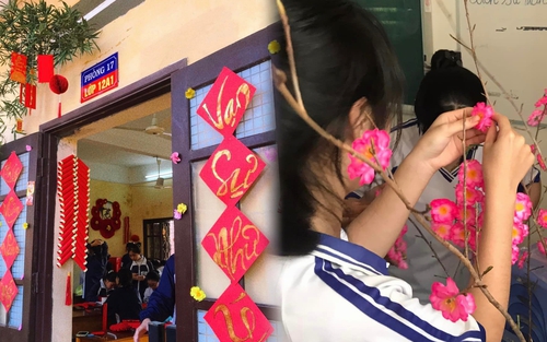 Khi hội học sinh trang trí Tết: Đầu tư khỏi bàn, lớp nào lớp nấy đều siêu lung linh