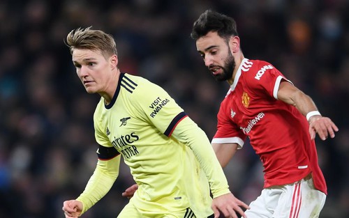 Arsenal vs MU: Sự đối nghịch của Odegaard và Fernandes