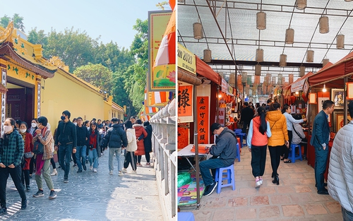 Dân tình ở Hà Nội tranh thủ 'chạy đua' du xuân nốt những ngày Tết, mùng 7 mà nhiều nơi vẫn đông nghịt