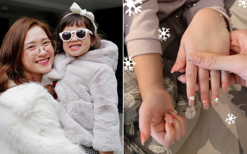 Bà xã JustaTee gây tranh cãi vì cho con gái Cici làm nail quá sớm, netizen: 'Mình là người lớn còn không dám để móng dài như thế'
