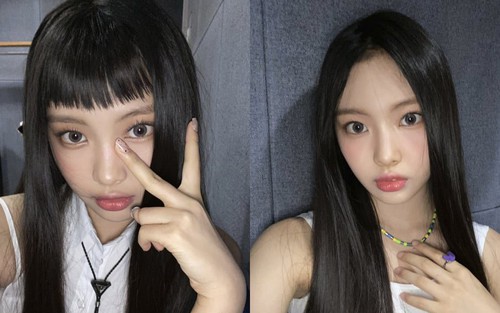 Fan tranh luận Hyein NewJeans có xinh đẹp hơn khi để tóc mái hay không?