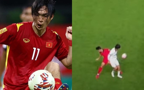 Tuấn Anh đánh gót điệu nghệ ‘xâu kim’ cầu thủ Hàn Quốc, mở ra cơ hội tấn công cho ĐT Việt Nam