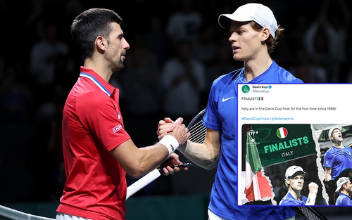 Djokovic bỏ lỡ khó tin trước Sinner, Serbia dừng chân ở bán kết Davis Cup