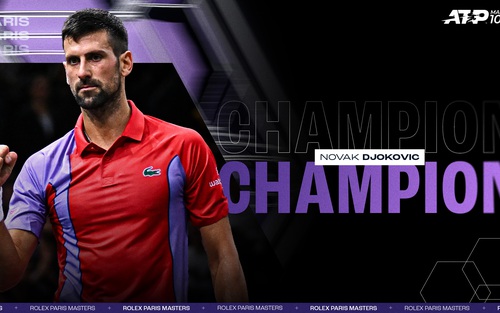 Thắng thuyết phục Dimitrov, Djokovic vô địch Paris Masters 2023, lập cột mốc đặc biệt