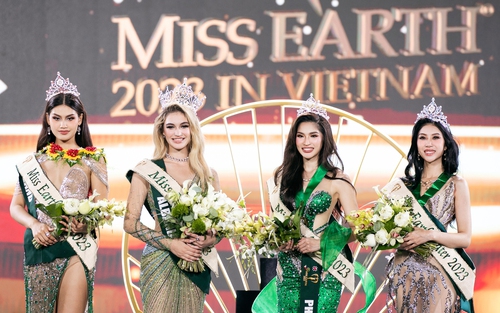 Cô gái Albania 18 tuổi đăng quang Miss Earth, Đỗ Thị Lan Anh giành ngôi Á hậu 2