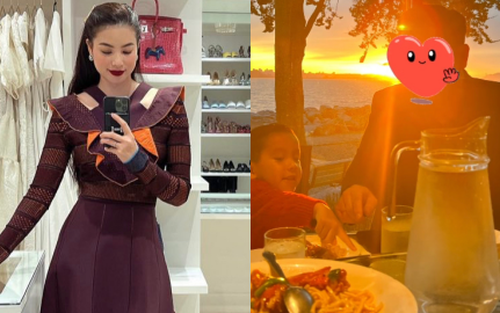 Phạm Hương khoe khoảnh khắc chồng đại gia chăm sóc con trai, quyết giữ 1 thái độ suốt 4 năm 