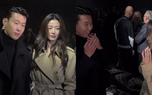 Đụng độ tại '2023 F/W Burberry Collection', Jun Ji Hyun và Son Heung Min khiến dân tình xuýt xoa