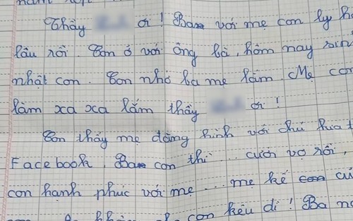 Nhói lòng bức thư bé gái lớp 9 tâm sự với thầy giáo chuyện bố mẹ ly hôn: 'Ba con cưới vợ rồi, mẹ cũng có bạn trai'