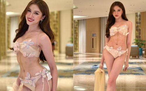 Thanh Thanh Huyền gợi cảm khi diện bikini, khoe 1 đặc điểm gây sốt giống với Hoa hậu Đỗ Hà 