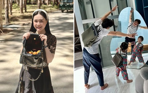 Muôn kiểu dùng túi hiệu lạ đời của nhà giàu: Người dùng để che mưa, người đem đi đựng bỉm sữa