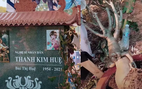 Phần mộ một nghệ sĩ nổi tiếng bị hư hỏng sau cảnh người dân chen lấn, giẫm đạp lúc đưa tang NSƯT Vũ Linh