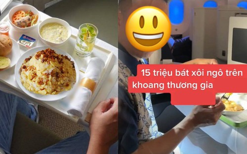 Review bát xôi ngô 15 triệu đồng trên máy bay, TikToker bị cộng đồng mạng chê bai dữ dội vì "làm màu" quá 